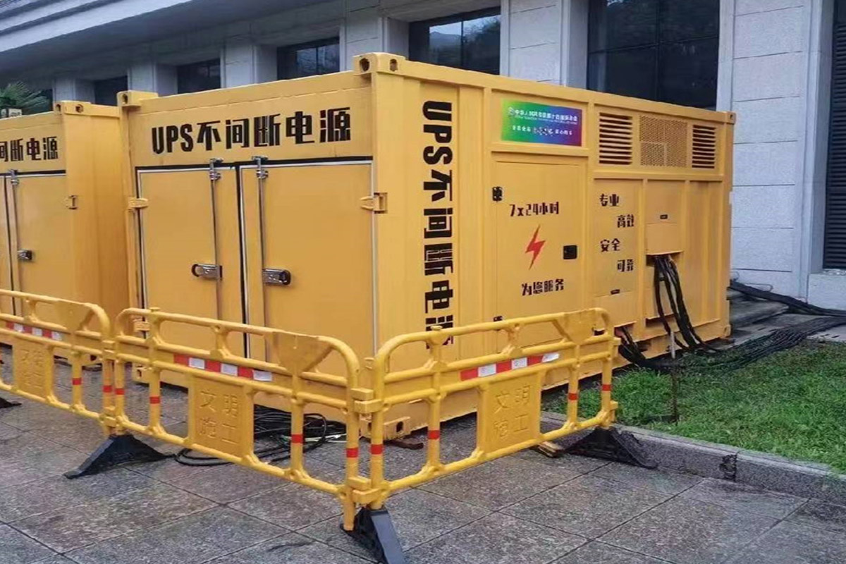 桂平发电机租赁施工现场